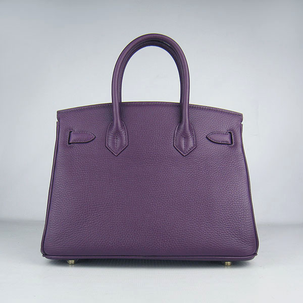 Replica Hermes Birkin 30CM Togo Leather Bag Purple 6088 On Sale